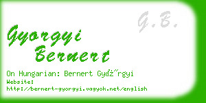 gyorgyi bernert business card